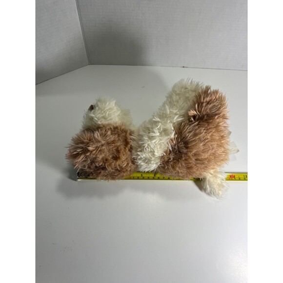 Nat And Jules Shaggy Dog Plush Stuffed Animal Cream and Light Brown Puppy 10" - Picture 8 of 9